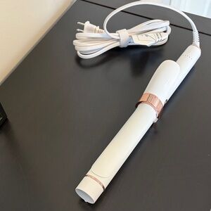 T3 White and Rose Gold Curling Wand